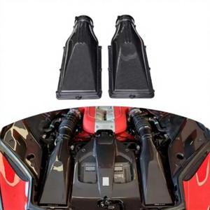 Couvercle de moteur en fibre de carbone sèche adapté à la Ferrari 812, avec système de refroidissement auxiliaire, couvercle de boîte d'admission d'air style OEM 333295 - Product Image 1