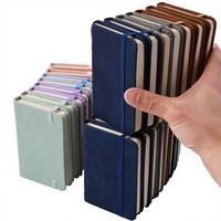 Mini A7 - Libreta de Notas Pequeña y Portátil con Bolsillo, Cuero PU Grueso Impermeable, 100 Hojas, Regalo