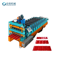 Mesin Pembentuk Roll Trapesium Tiga Lapis Otomatis Terkontrol PLC, Mesin Pembuat Panel Dinding dan Atap Baja Warna, Dijual Murah
