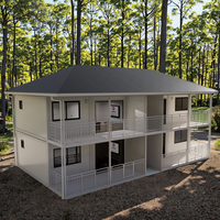 Maison conteneur extensible 40 pieds x 20 pieds, 2-3 chambres, villa modulaire de luxe, projet hôtelier et de complexe de villégiature