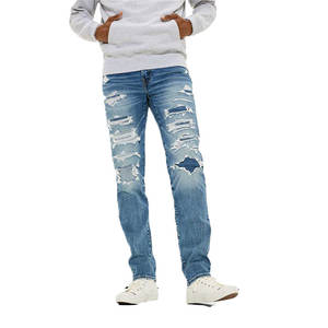 بنطلون جينز رجالي فضفاض بتصميم هيب هوب عصري بجودة عالية - Product Image 2