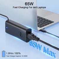 Chargeur USB-C 65W pour Dell Lenovo HP Chargeur d'ordinateur portable de type C 65W avec charge rapide Protection 5 fois plus élevée Qualité supérieure pleine puissance