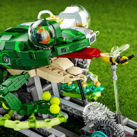 Juego de bloques de construcción de rana mecánica ensamblada MJI 13058 para niños, colección de juguetes para adultos, regalos