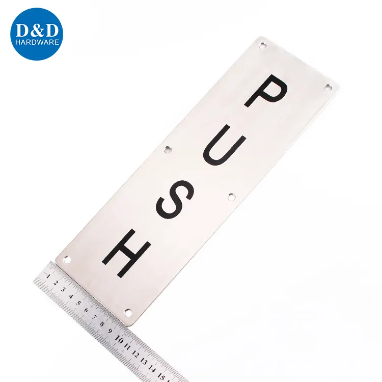 Stainless steel Modern push and pull door sign plate