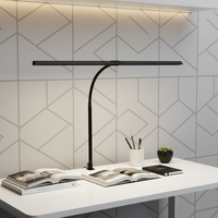 Lampe de bureau LED moderne en aluminium à col de cygne flexible avec capteur de contrôle pour chambres, bureaux, salles de lecture, et salles d'étude – Luminaire de table DC contemporain
