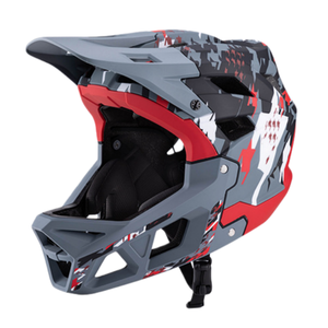 国境を越えた新しいスタイルの大人用アウトドア迷彩マウンテンバイクオフロードレーシングスピードダウンフルフェイスヘルメット合金フォーム卸売 - Product Image 4