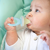 Sucette d'alimentation en silicone de qualité alimentaire sans BPA avec motif de dessin animé, poignée à débit moyen pour bébés de 0 à 12 mois, vente en gros sur mesure