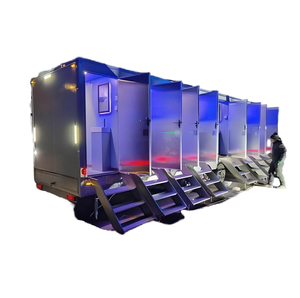 Remorque de toilettes mobiles <span class=keywords><strong>avec</strong></span> toilettes à chasse d'eau à vendre, remorque de toilettes de luxe <span class=keywords><strong>avec</strong></span> éclairage pour location d'événements (mariages, festivals) - Product Image 1
