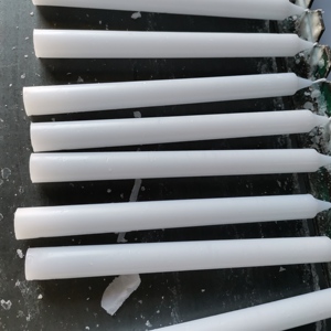 Vela cónica de pilar de cera de parafina blanca para interiores con diseño decoración del hogar con mecha de algodón - Product Image 3