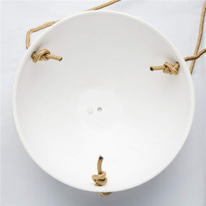 Planteur en céramique suspendu, <span class=keywords><strong>Pot</strong></span> de plantes à fleurs rond moderne de <span class=keywords><strong>9</strong></span> pouces, panier suspendu en porcelaine avec corde en Polyester, 2 pièces/paquet - Product Image 2