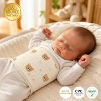 Buikband 17x15cm OEKO-TEX CPC REACH gecertificeerd Zacht Gekamd Katoen Baby Buikbeschermer Schattig Beer Print Baby Buikbeschermer