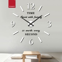 Horloge murale DIY surdimensionnée blanche 70-120 cm, autocollants miroir en acrylique modernes, horloge silencieuse, décoration pour hôtel, Airbnb, location de suite, cadeau
