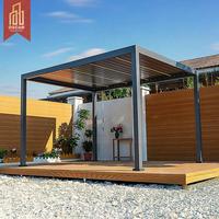 Auvent en aluminium avec cadre thermolaqué, traité sous pression, pour jardin, cour, patio, bâtiments respectueux de l'environnement, pergola