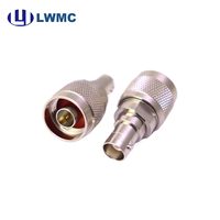 Adaptateur LWMC UHF mâle vers BNC femelle, VSWR 1.20 max, corps en laiton nickelé
