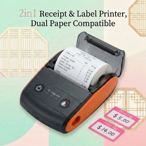 Mini imprimante portable sans fil Bluetooth légère de fabricant OEM pour système de point de vente, impression de tickets, étiquettes, reçus, codes-barres - Product Image 1