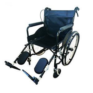 Fauteuil roulant manuel pliable léger et portable avec frein en U et siège en nylon pour personnes âgées et handicapées - Product Image 2