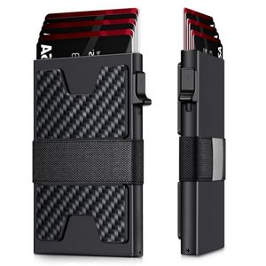 Schlanker katholischer Aluminium-Kreditkartenhalter für Herren, langlebig, erweiterbar, mit RFID-Schutz, minimalistisches Metall-Portemonnaie - Product Image 1