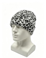 Leopardenmuster Strickmütze, Warme Wintermütze mit Leopardenmuster für Damen, Maßgefertigte Leoparden-Strickmütze Lieferant