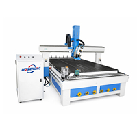 Jinan Mosencnc 1325 Máquina Router CNC de 4 Ejes con ATC Lineal, Cargador de Herramientas de 8 Posiciones, Control Remoto Único, de Alta Resistencia para Madera/MDF