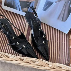 Sandalias de Lujo de Diseñador para Verano y Otoño, Cómodas, para Mujer, Personalizadas, con Tacón Alto y Fino, Punta Abierta y Talón Descubierto - Product Image 5