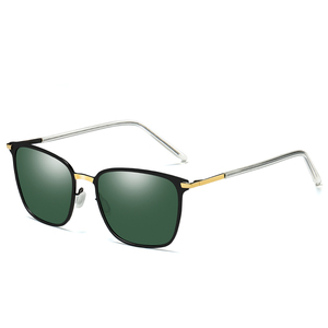 Uomini <span class=keywords><strong>Occhiali</strong></span> Da Sole Polarizzati <span class=keywords><strong>Occhiali</strong></span> per La Visione Notturna Per Unisex Retro In Lega di Piazza Cornice di Vetro di Sun Uomo UV400 - Product Image 4