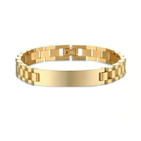 Brazalete de Acero Inoxidable para Hombre, con Logotipo Personalizado, Correa de Reloj, Cadena de Mano