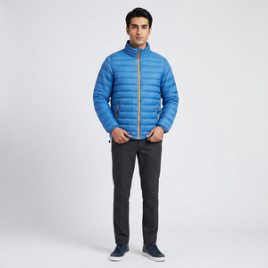 2026 Wholesale Custom Logo 100% High Quality Customized Design Men Winter Puffer Jackets <b>Canvas</b> Stand Collar Front Logo - Product Image 1