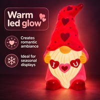 Rosa Valentinstag-Nisse-Dekorationsstück mit detailliertem elfenbeinfarbenem Bart – Muster für Hochzeitsplaner-Merchandise zur Geschäftsabwicklung und Beschaffungslösung