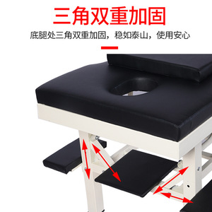 Cama de masaje de 180x60cm de acero inoxidable reforzado con reposacabezas y soporte para teléfono para uso doméstico - Product Image 2