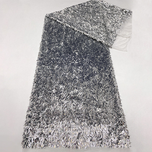 Căng Lưới Xoài Lõm Sequins Thêu Vải Thời Trang Womens Dresses Áo Túi Mũ Chắp Vá Chất Liệu - Product Image 2