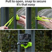 Support de caméra en silicone TELESIN 360, rotation à 360 degrés, fixation flexible pour Osmo Pocket 4 Go Pro Insta360 Ski Pole