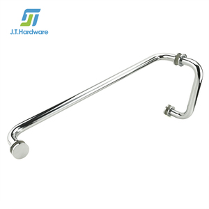 Seri SD baja tahan karat 3/4 "19mm tabung kamar mandi kaca pintu tarik pegangan handuk Bar kombinasi - Product Image 2