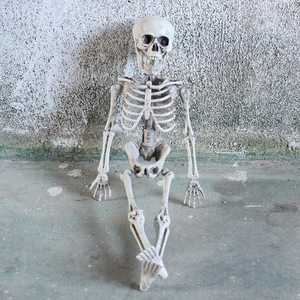 Nicro effrayant Halloween paysage accessoires taille réelle en plastique effrayant squelette Halloween Festival décoration crâne artificiel squelette - Product Image 4
