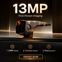 Lunettes Intelligentes IA avec Caméra 1300W Pixels, Enregistrement Vidéo 1080P, Traduction, Batterie Longue Durée 290mAh, Commande Vocale, Lunettes de Soleil Intelligentes