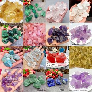 Piedra Difusora de Cristal Natural, Piedra de Aromaterapia Hecha a Mano con Formas Geométricas, Cristal de Fluorita Rosa, Blanco, Morado, Amarillo, Verde - Product Image 2