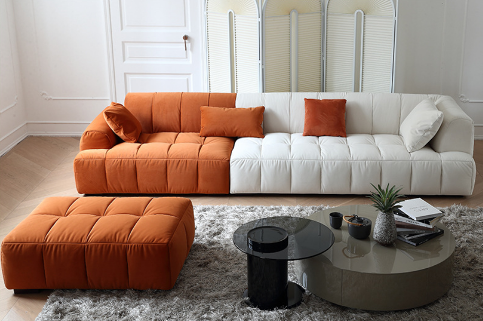 Indoor Furniture Living Room Leather Sofa Bed Cheap Luxury Fabric Sectional Sofa Set