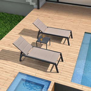 Tumbona Doble para Exteriores con 5 Posiciones Ajustables, Tumbona con Ruedas para Tomar el Sol, Silla para Broncearse para Hoteles y Playa - Product Image 1