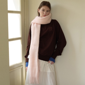 Écharpe à franges unie, douce, de style coréen, pour femme, idéale pour l'hiver, fabriquée <span class=keywords><strong>maison</strong></span> - Product Image 2