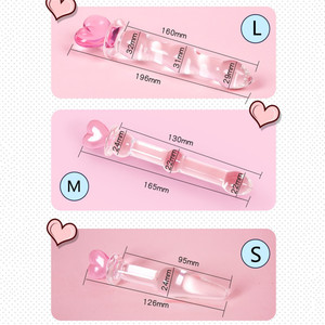 2024 New Style Transparenter <span class=keywords><strong>Glas</strong></span> <span class=keywords><strong>dildo</strong></span> Anal Butt Plug Günstige Kristallglas Herz dildos für Frauen - Product Image 4
