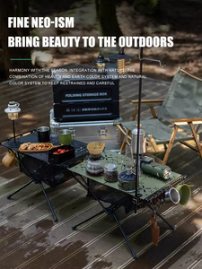 Mesa Plegable Táctica para Exteriores, Ligera, de Aluminio, con Doble Barra Transversal, para Campamento y Picnic, Muebles de Exterior - Product Image 3