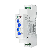TY09-M1 M2 220V 16A AC/DC12V-240V 50/60Hz 0.1s-100 jours 2SPDT Din Rail temporisateur cyclique commutateur de relais