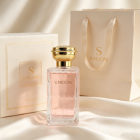 Flacon de parfum vide en verre 30ml 50ml 100ml, base rectangulaire lourde, col serti, flacon pulvérisateur de luxe personnalisé