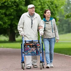 Folding Walker Bag With Cup Holder Black <b>Rollator</b> Bag for Seniors Drive Walker Storage Basket - Product Image 1