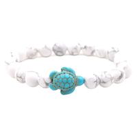 Nouvel ensemble de bracelets en fer avec breloques en pierre naturelle, tortue en turquoise, personnalisé, tendance, accessoires pour hommes et femmes, Yiwu