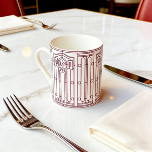 Luxury Geometric Line Print <b>Ceramic</b> Mug Premium Bone China Coffee <b>Cup</b> With Gift Box For Home Office Gifting - Product Image 6