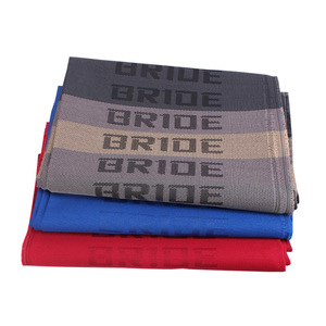 Fundas de tela para asientos de coche de novia, juego completo, estampado degradado gris, azul y rojo, para protección del interior. - Product Image 3