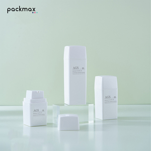 50ml White PP Square <b>Vacuum</b> <b>Pump</b> Bottle for Face Wash & Lotion, Cosmetic Packaging - Product Image 4