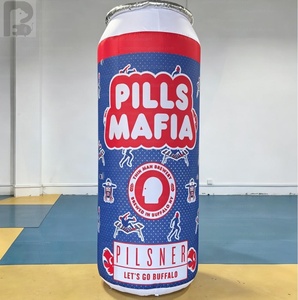 Canette de boisson gonflable lumineuse à LED sur mesure avec logo et graphique entièrement personnalisés pour la publicité des marques de brasseries - Product Image 1