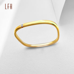 Promotion 18k Real Gold <b>Rings</b> Customizable <b>Ring</b> Fashion Jewelry Women for <b>Girls</b> for Party Daily Wear - Product Image 1