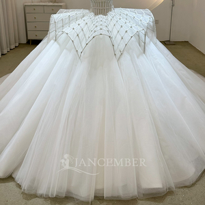 Precioso Vestido de Novia sin Tirantes con Cuentas Multicolores, Diseño de Cintura, Vestido de Ceremonia Nupcial Lsjj12 - Product Image 6